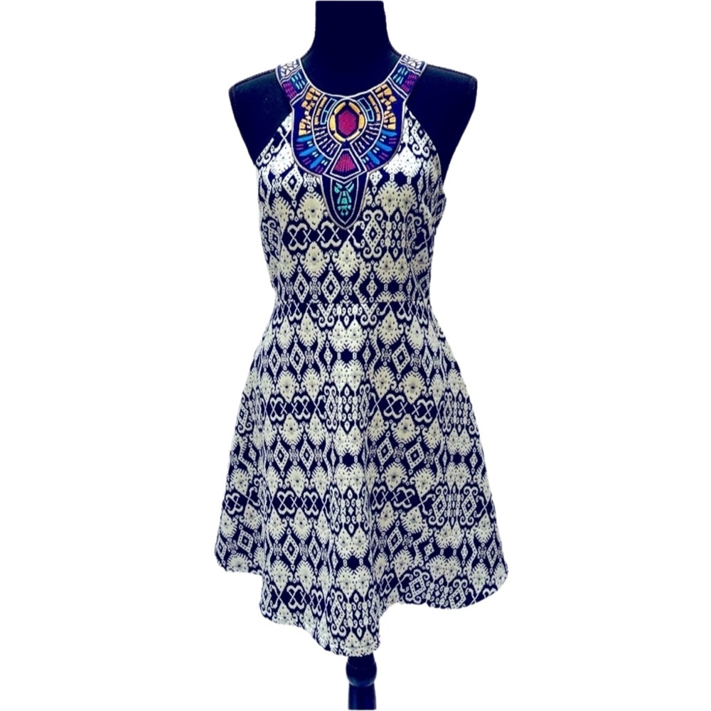 Flying Tomato Ikat Print Dress.  Size M